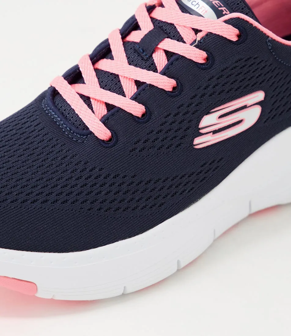 SKECHERS Arch Fit Navy Coral Sneakers