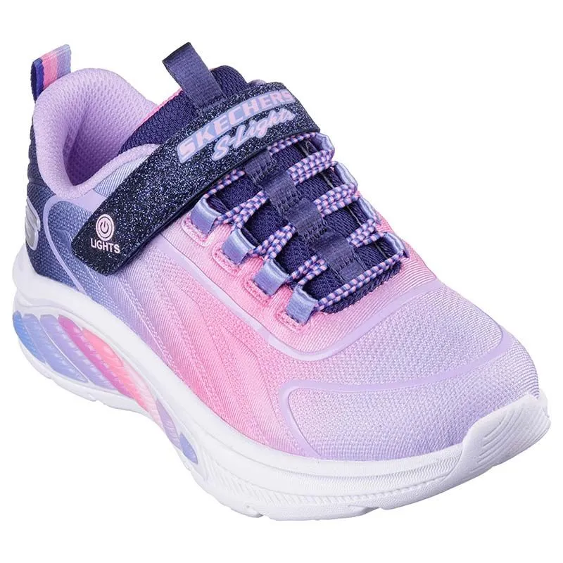 Skechers Kids' Rainbow Cruisers Junior Light Up Trainers Navy / Multi - SS24