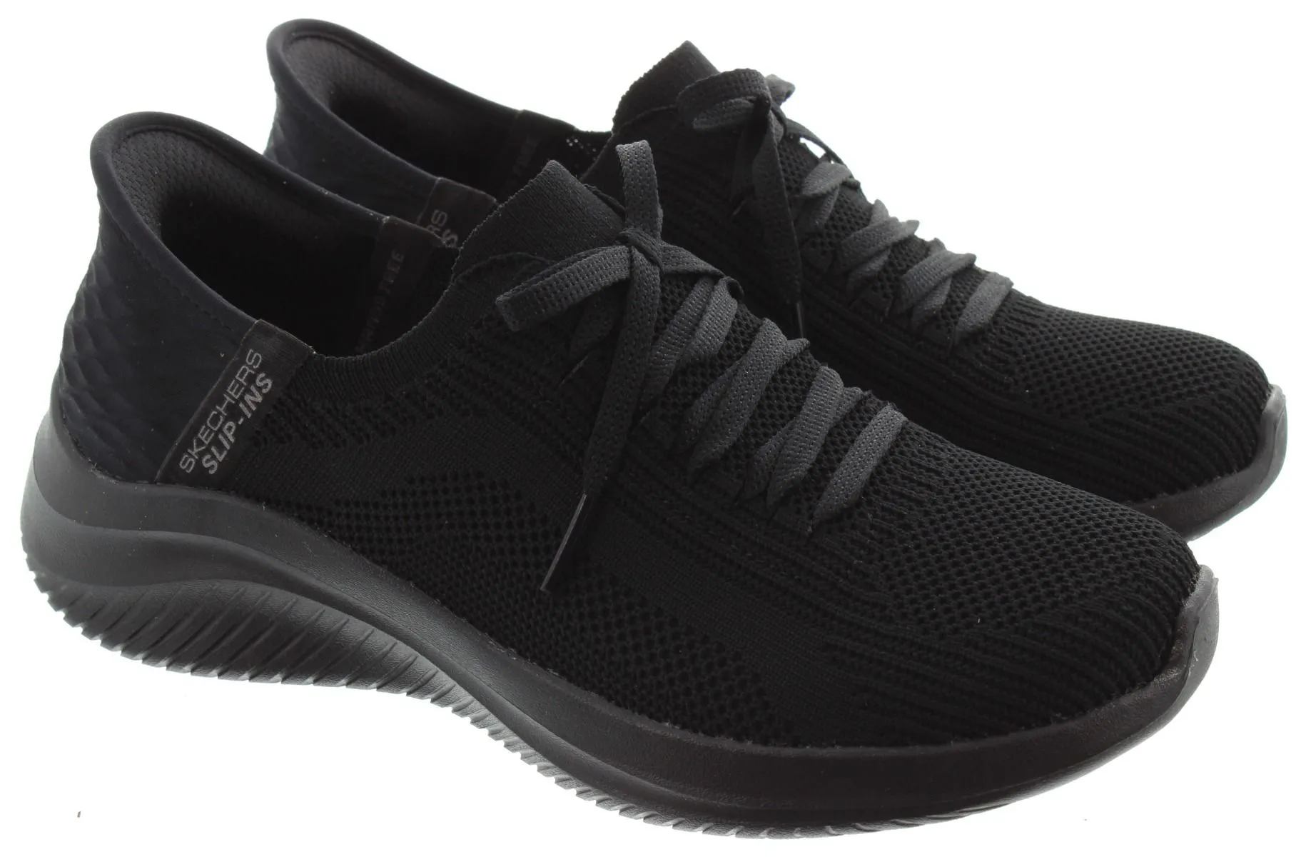 SKECHERS Ladies 149710 Slip-Ins Ultra Flex 3.0 Slip Ins Trainers In Black 