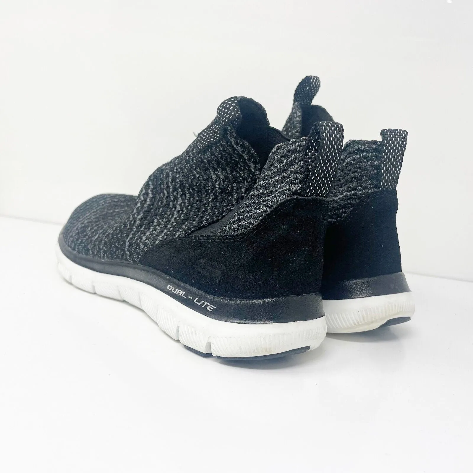 Skechers Womens Flex Appeal 2.0 12894 Black Running Shoes Sneakers Size 8
