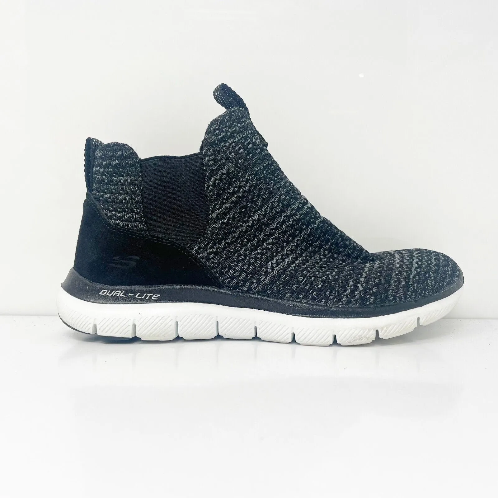 Skechers Womens Flex Appeal 2.0 12894 Black Running Shoes Sneakers Size 8
