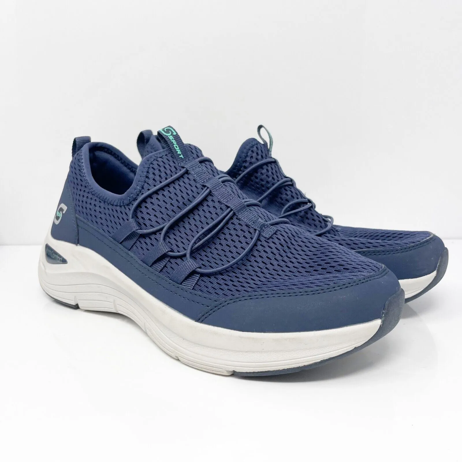 Skechers Womens S Sport F190-2 Blue Running Shoes Sneakers Size 9
