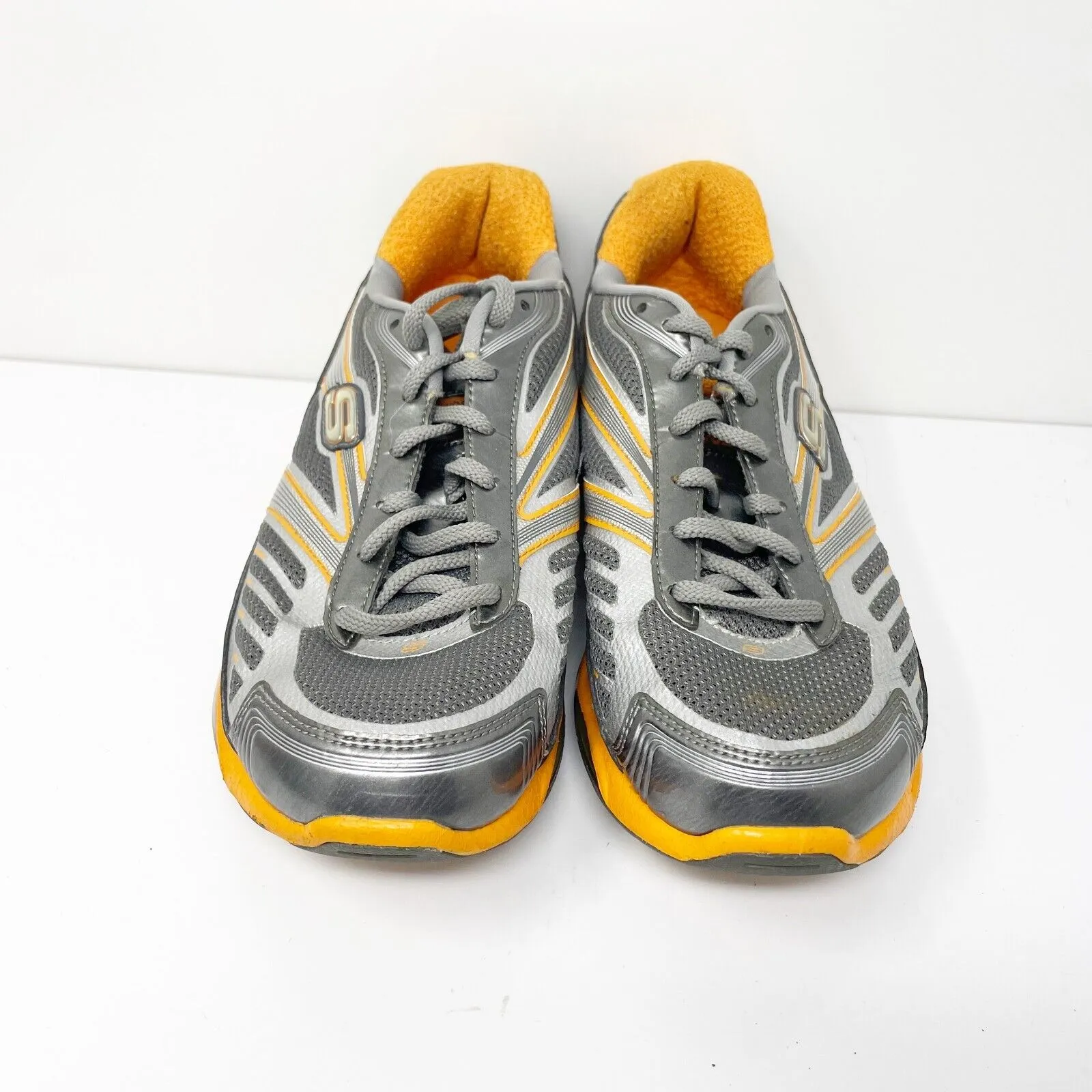 Skechers Womens Shaps Ups Toners 13003 Gray Running Shoes Sneakers Size 8