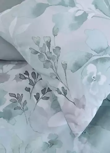 Sleepdown Botanical leaves Duvet Cover Set - Green | Kaleidoscope