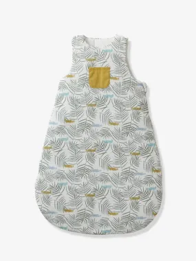 Sleeveless Baby Sleeping Bag in Cotton Gauze, Trek, Oeko-Tex® - printed white