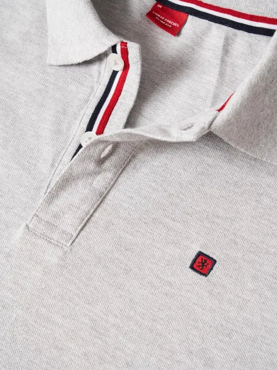 Slim fit cotton piqué polo