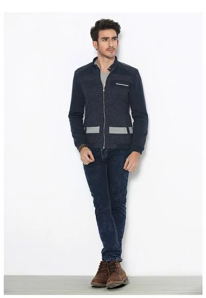 Slim fit Zip up Vest for men with shoulder stripes sport fashion