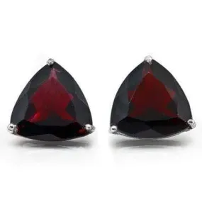 SMASHING 7.22 CT GARNET 10K SOLID WHITE GOLD EARRINGS