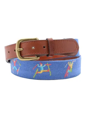     SMATHERS & BRANSON  Ski Tricks Needlepoint Belt    