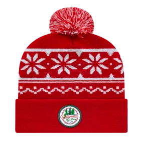 Snowflake Knit Cap with Cuff