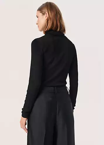 Soaked in Luxury Carina Metallic Knit Slim Fit Pullover | Kaleidoscope