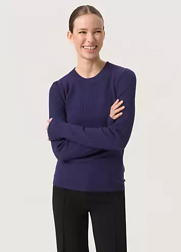Soaked in Luxury SLSpina Slim Fit Crew Neck Pullover | Grattan