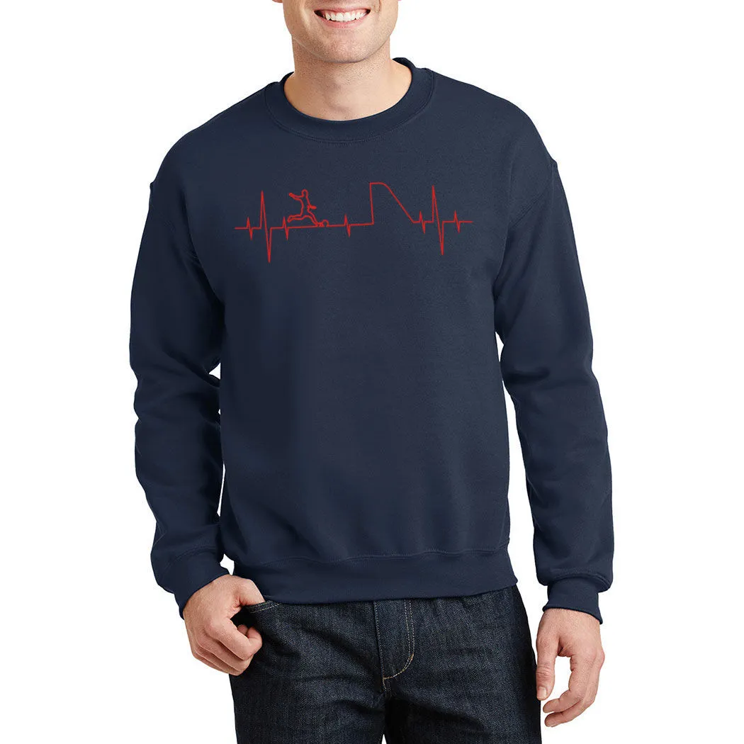 Soccer Crewneck Sweatshirt - Soccer Heartbeat 