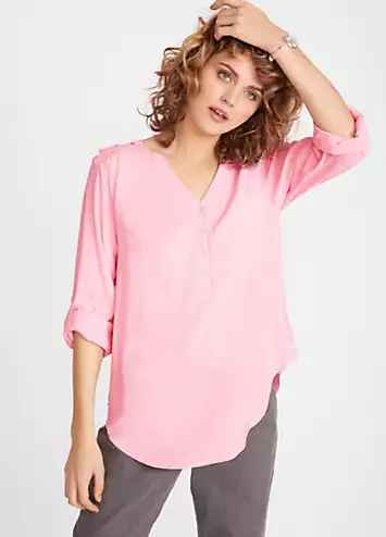 Soft Viscose V-Neck Tunic by bonprix | Look Again