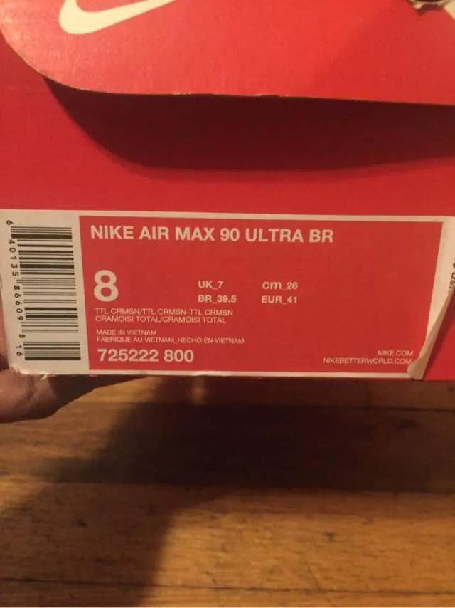 SOLD - Nike Air Max 90 Ultra BR Crimson - SOLD
