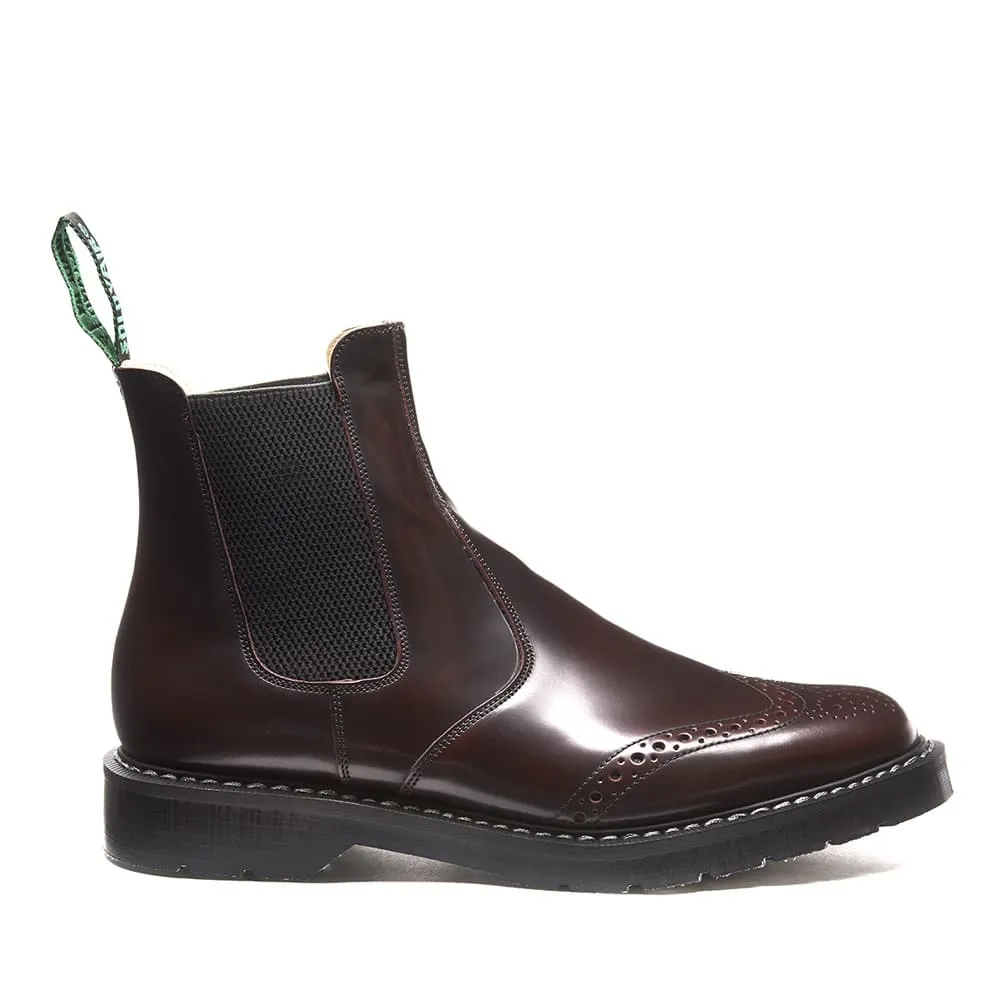 Solovair Burgundy Rub-Off Punched Dealer Boot