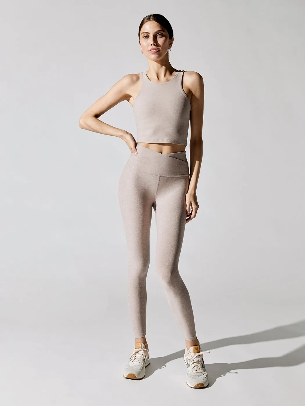 Spacedye Focus Cropped Tank - Chai