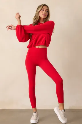 SPANX Booty Boost Active 7/8 Red Leggings