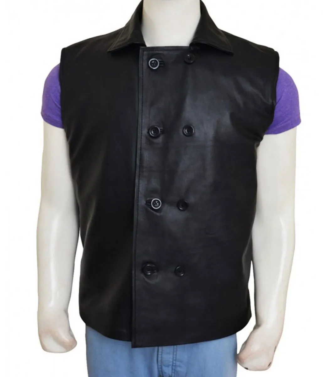 Spiderman Noir Black Leather Vest