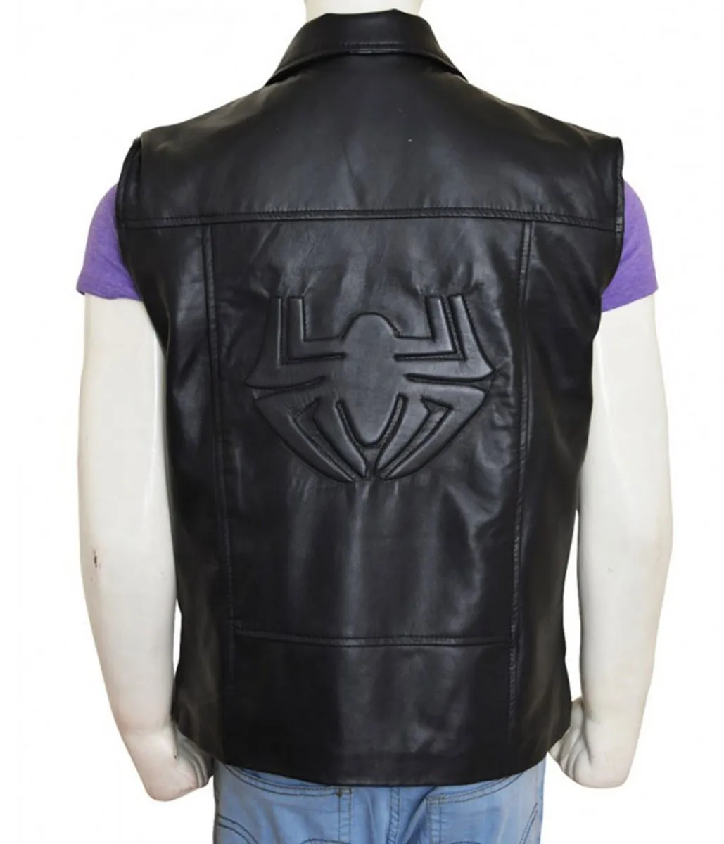 Spiderman Noir Black Leather Vest