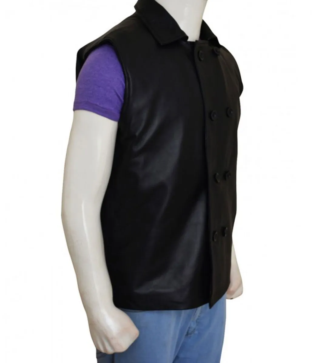 Spiderman Noir Black Leather Vest