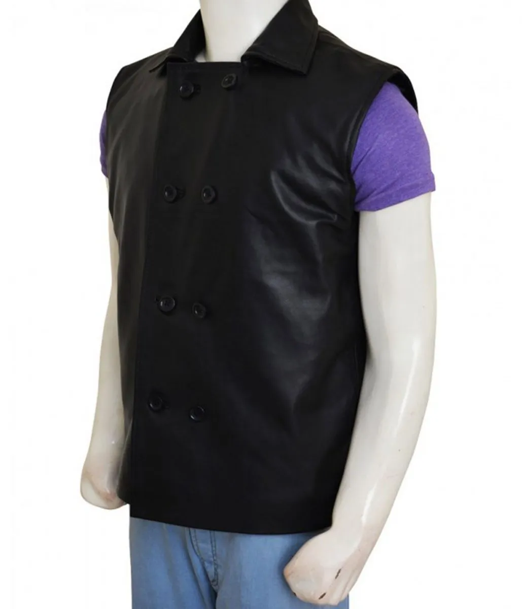 Spiderman Noir Black Leather Vest