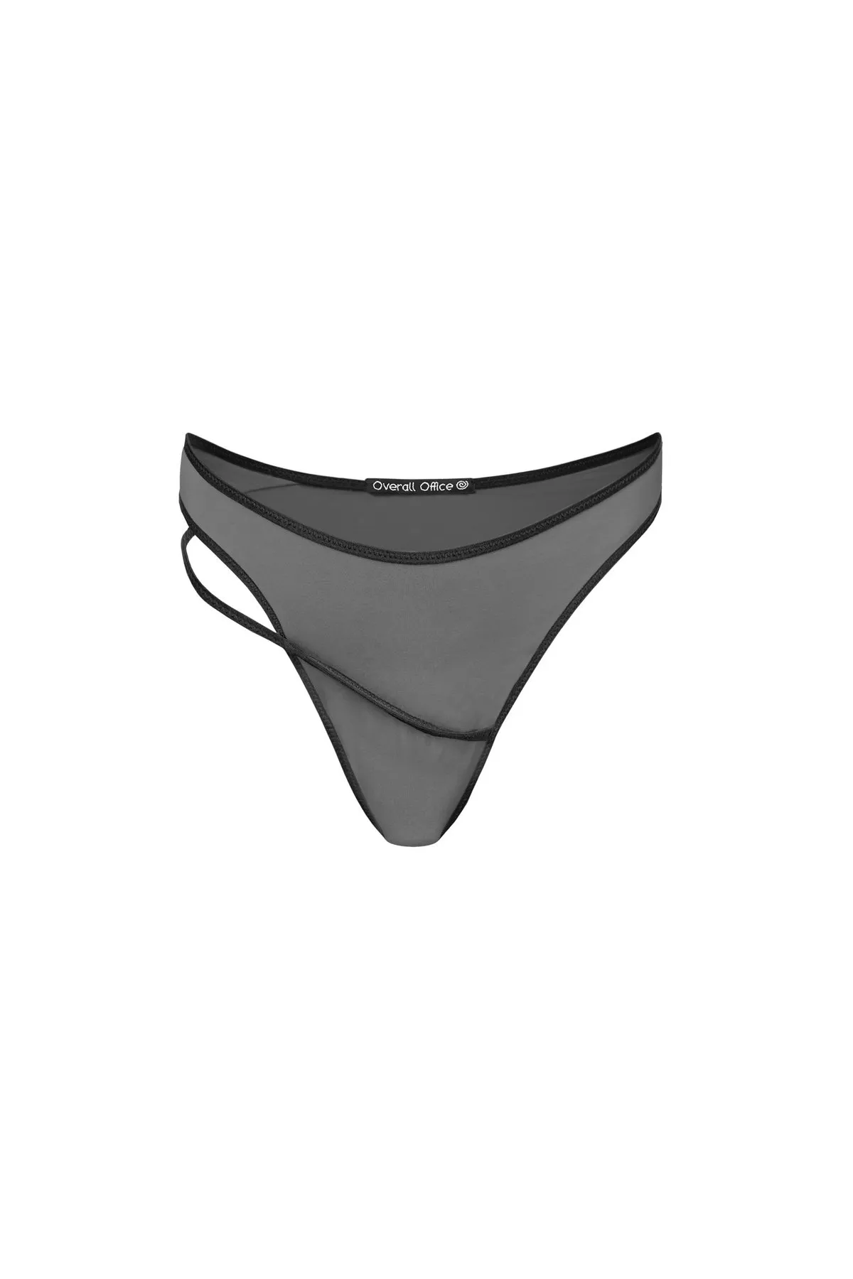 Spiral Mid-rise Bikini Bottom - Black