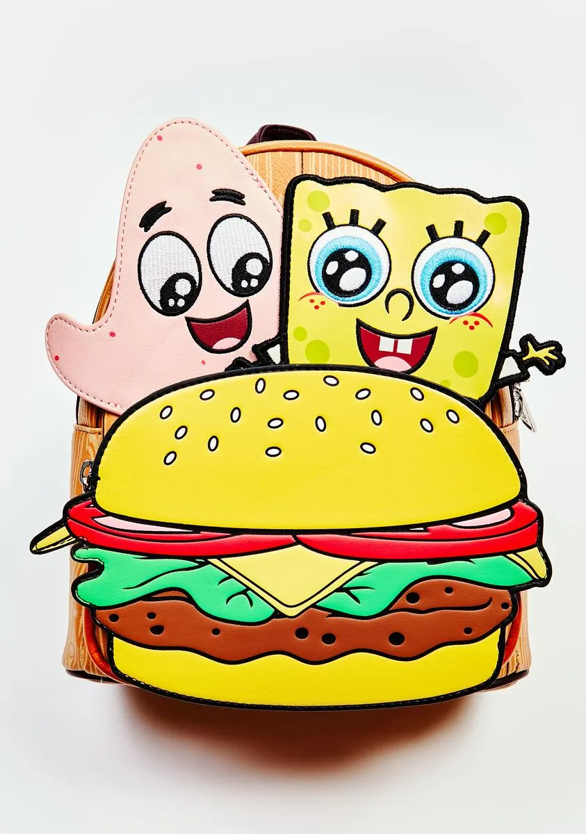 Spongebob Krabby Patty Group Mini Backpack-