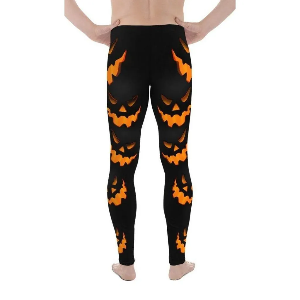 Spooky Pumpkin Halloween Men's Leggings