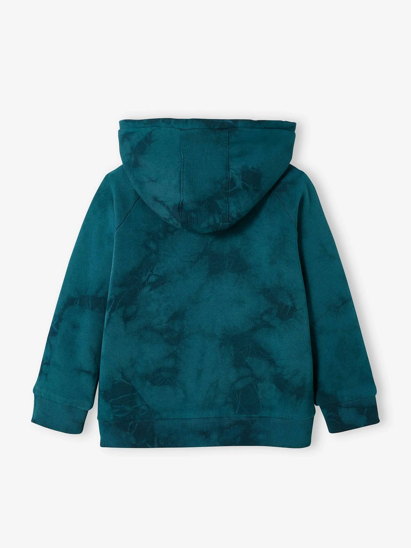 Sports Tie-Dye Jacket with Zip, for Boys - blue dark wasched