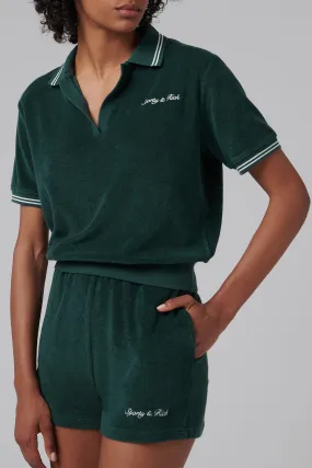 Sporty & Rich  Green Syracuse Terry Polo