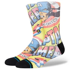 Stance Men's Marvel Captain America X Stance Crew Sock