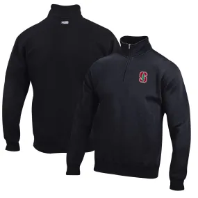 Stanford Cardinal Black Big Cotton Quarter-Zip Pullover Sweatshirt