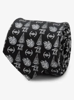 Star Wars Battle Black Men's Tie