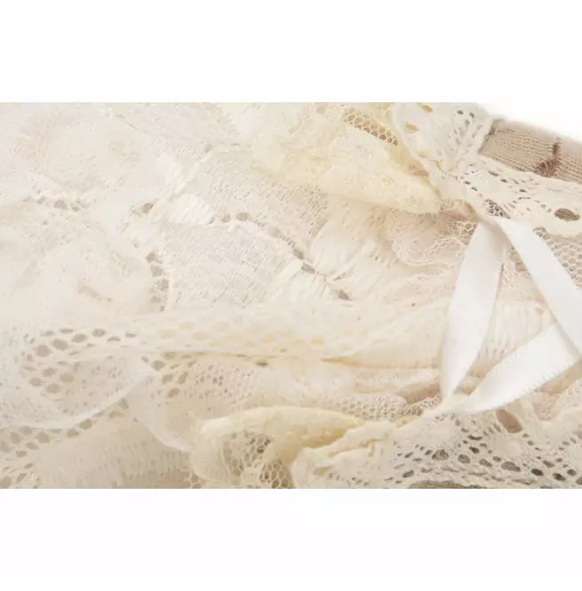 Steampunk Lace-up Long Gloves With Lace Trim