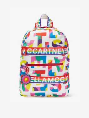 Stella McCartney Girls Logo Backpack in Multicolour