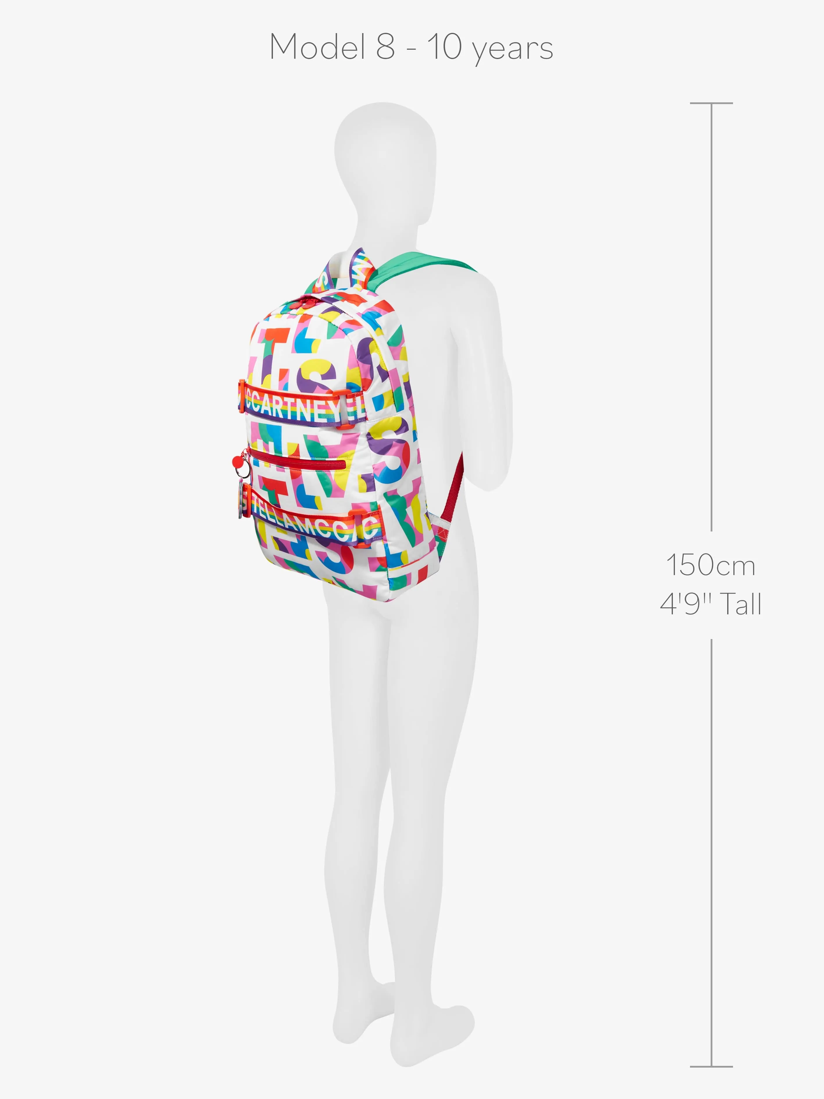 Stella McCartney Girls Logo Backpack in Multicolour