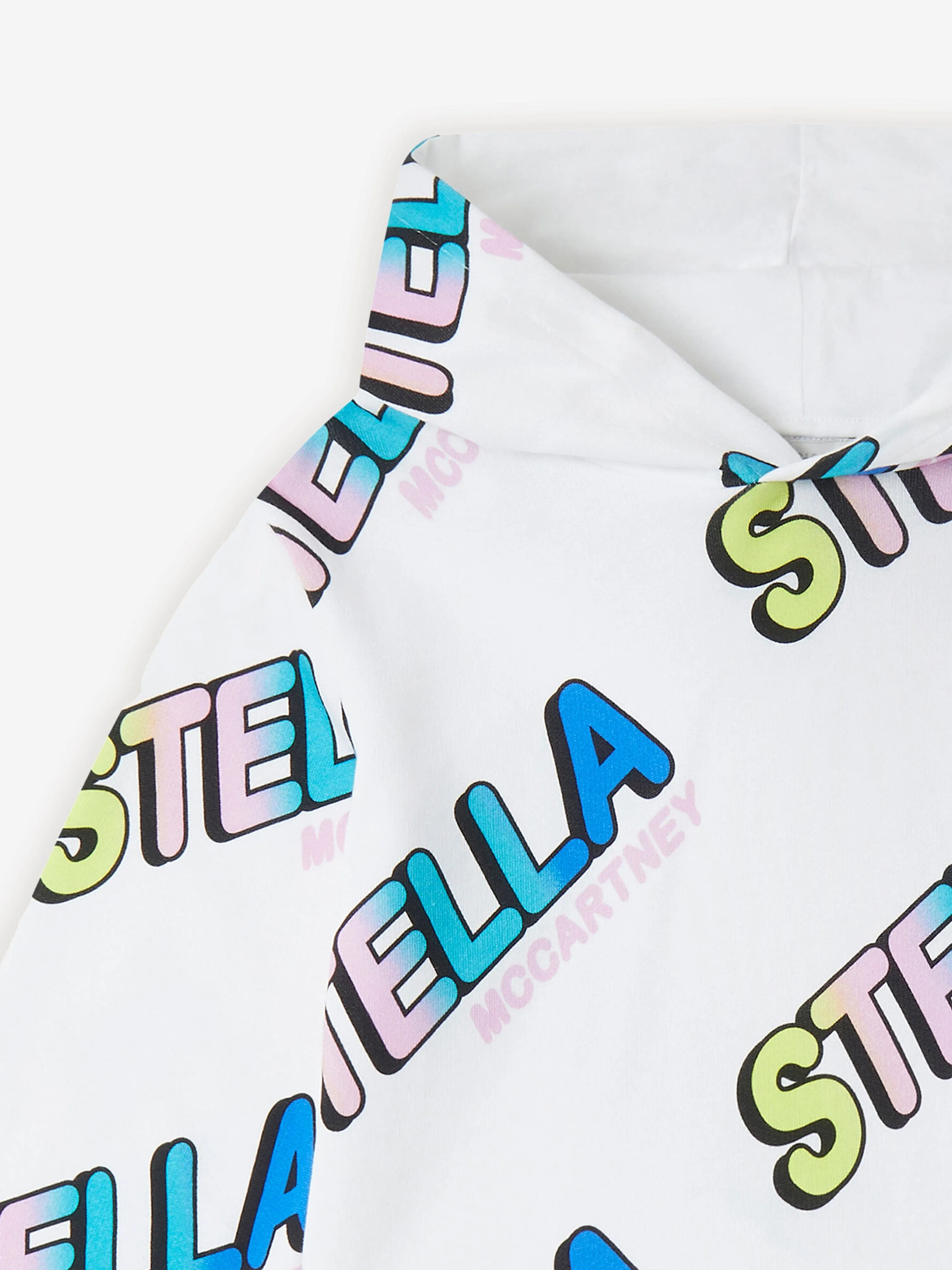 Stella McCartney Girls Logo Print Hoodie in White