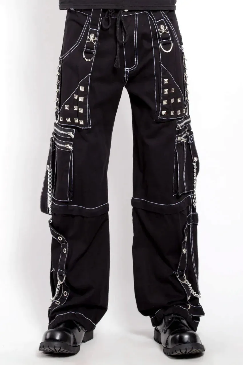Step Chain Pant Blk w/wht stitc