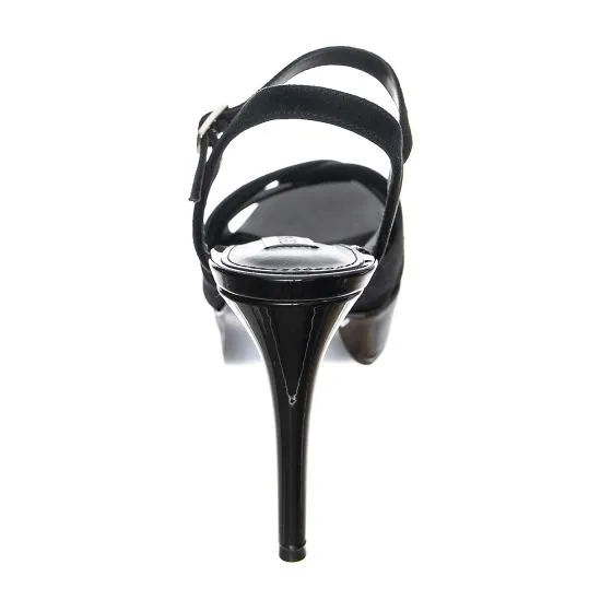 Steve Madden W' Lavisher Black Suede Sandals