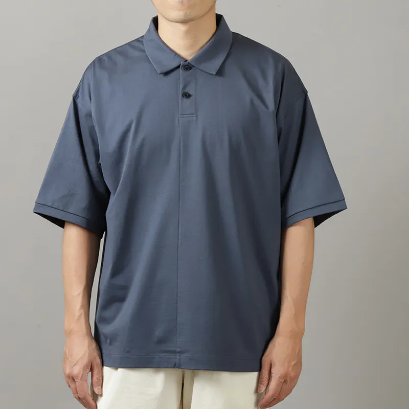Still By Hand Dropped Shoulder Pullover Polo Shirt