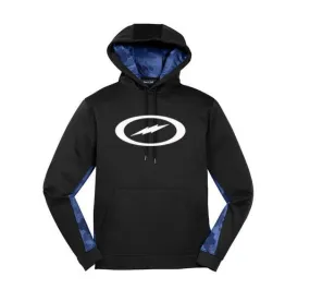 Storm Men’s Black Blue White Bolt Son!q CamoHex Hoodie