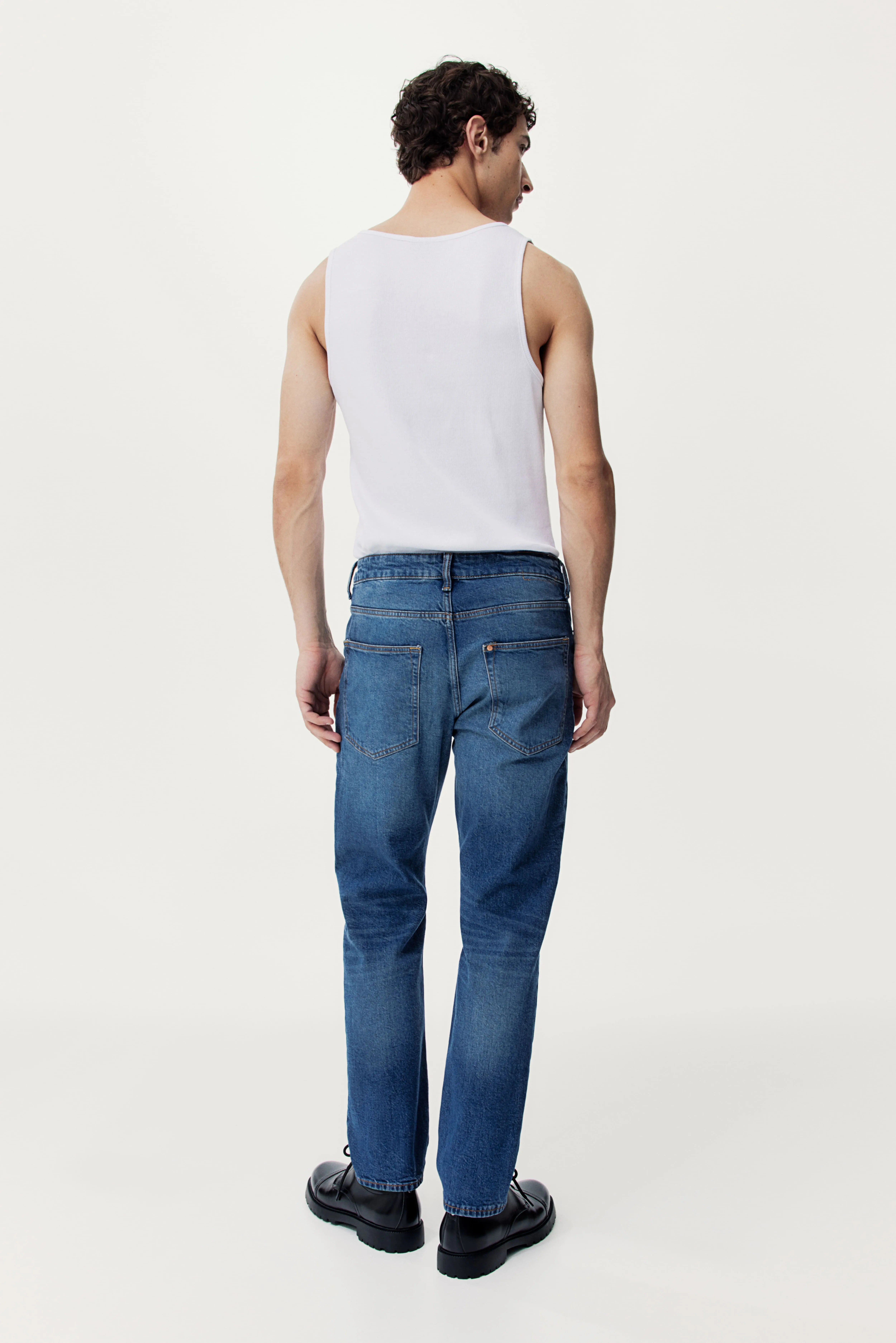 Straight Regular Jeans - Regular waist - Long - Denim blue - Men | H&M GB