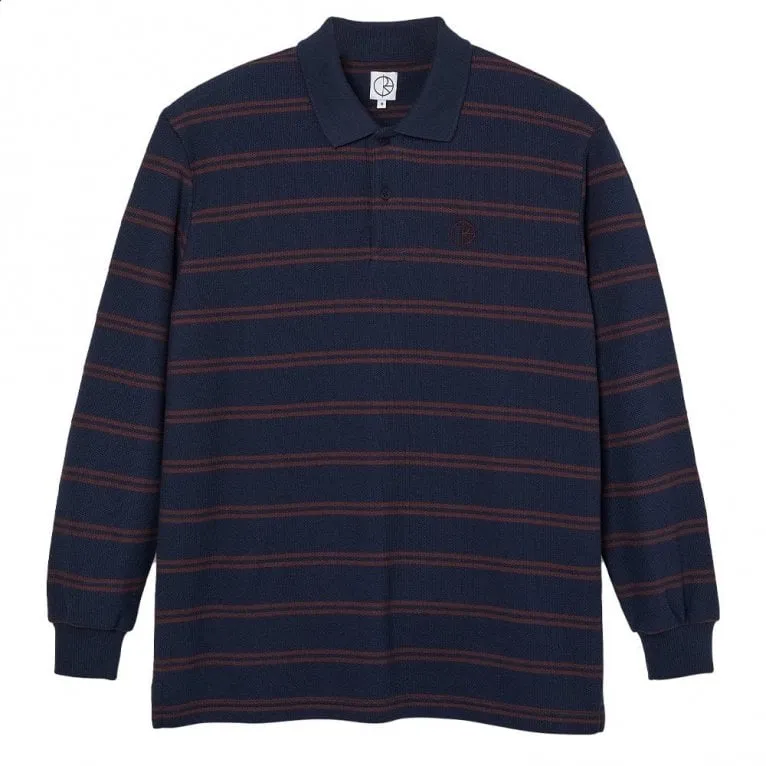 Stripe Polo Long Sleeve Shirt
