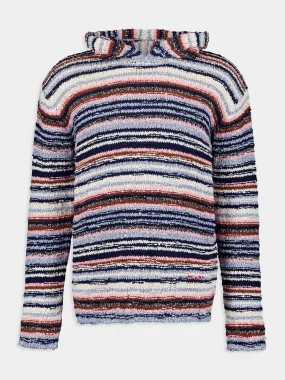Striped Cotton Hooded Jumper
