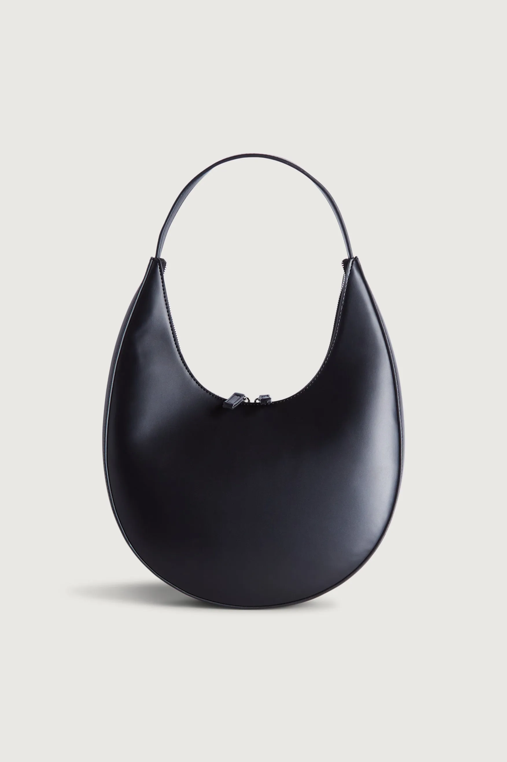 STRUCTURED CURVED SHOULDER BAG