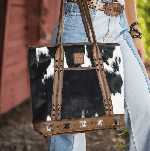 STS Ranchwear Roswell Cowhide Hair-On Conceal Carry Large Tote STS32210