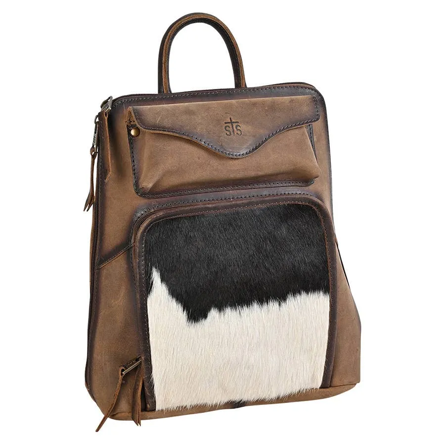 STS Ranchwear Women's Backpack Sunny Hair On Hide Print Purse - Cowhide Additions