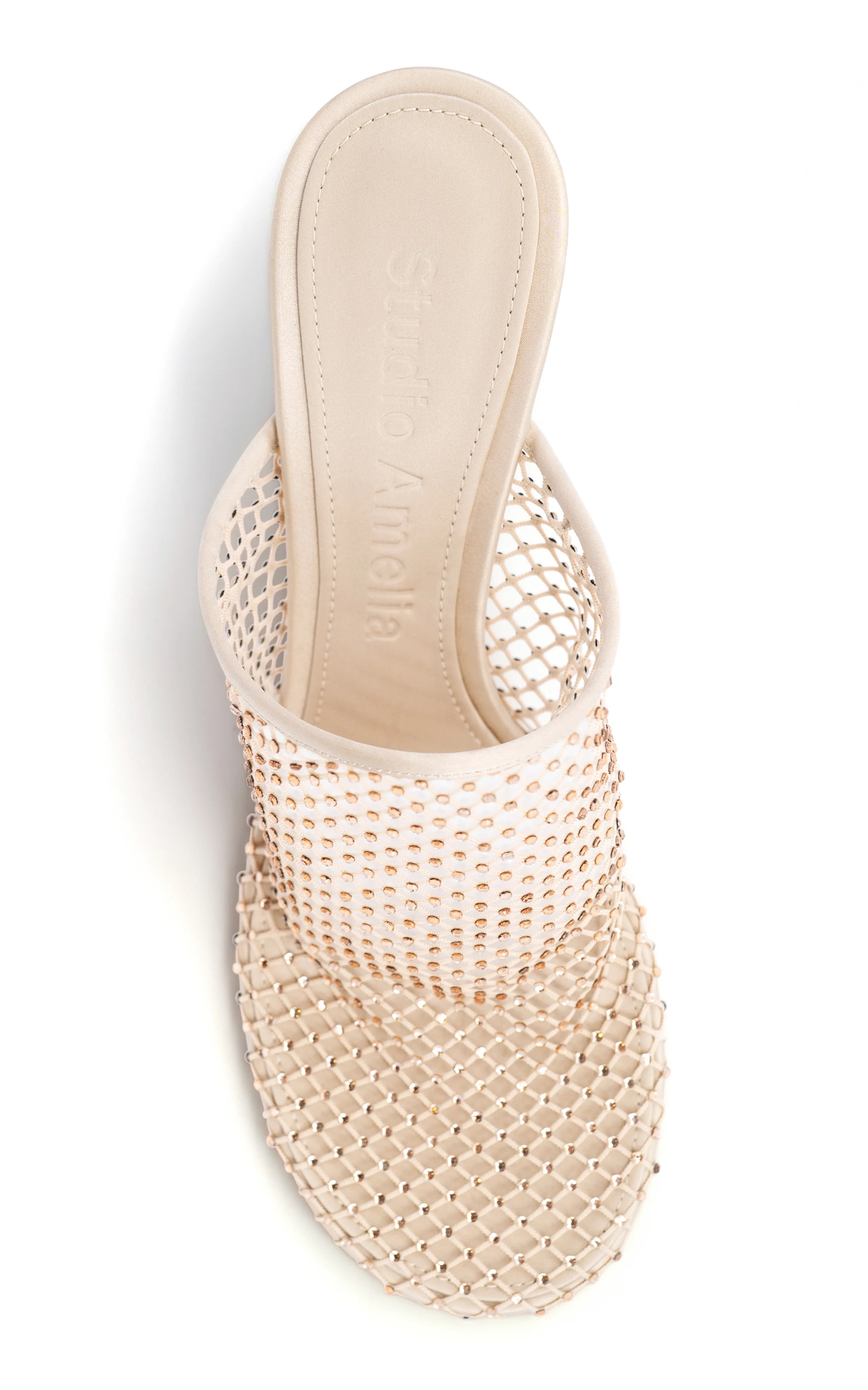 Studio Amelia Dolly Mesh Satin Mules
