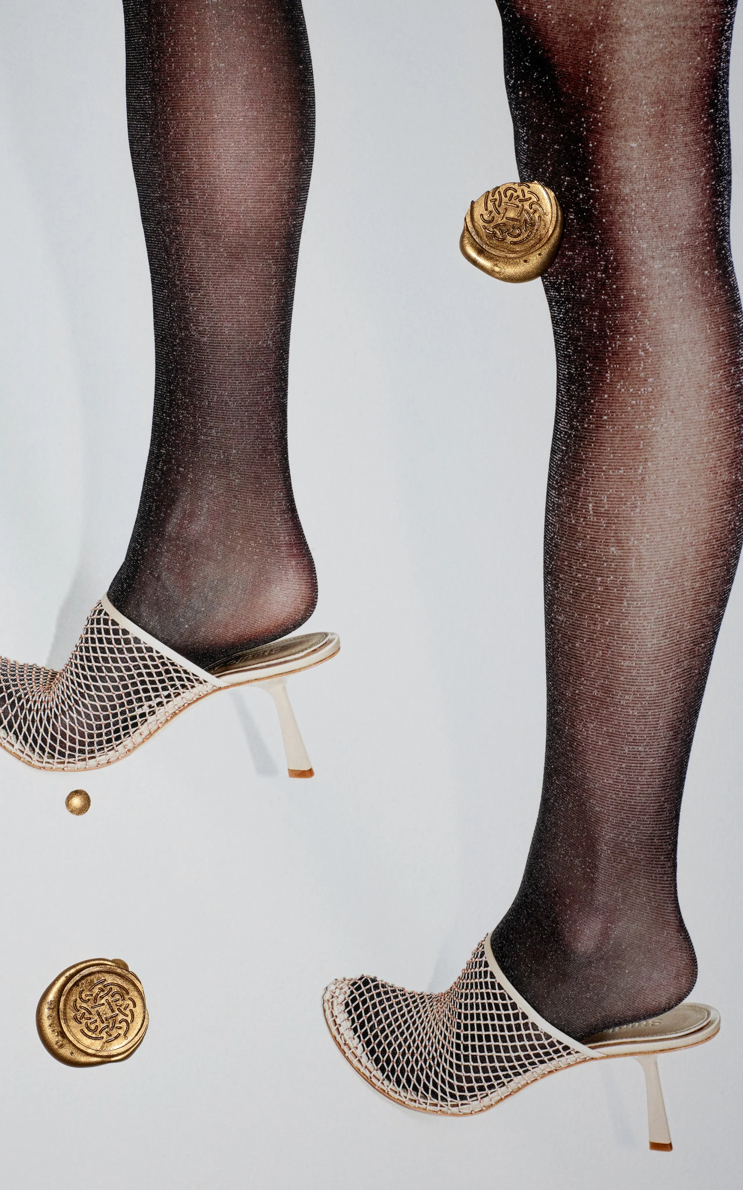 Studio Amelia Dolly Mesh Satin Mules